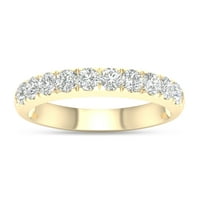 3 4ct TDW Diamond 14k vjenčani prsten od žutog zlata