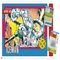 Marvel Trading kartice - Iceman zidni poster sa push igle, 14.725 22.375