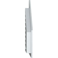 Ekena Millwork 24 W 26 H pola vrha gornji lijevi nagib: funkcionalan, PVC Zabatni otvor w 1 4 ravni okvir