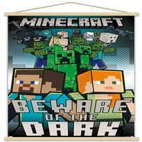 Minecraft - Pazite na tamni zidni poster sa magnetnim okvirom, 22.375 34