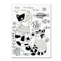 Zaštitni znak likovne umjetnosti 'morske mačke 1' platnena Umjetnost Oxana Ziaka
