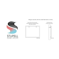 Stupell Industries moderni list Sprig Botanički apstraktni šablonski oblik grafička Umjetnost siva uokvirena