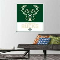 Milwaukee Bucks - Logo zidni Poster sa iglama, 22.375 34