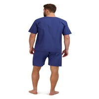 Hanes muški i veliki muški gornji dio kratkih rukava i šorc tkani set pidžame, veličine s-5XL