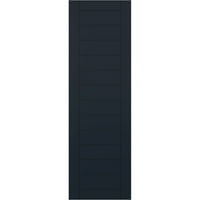 Ekena Millwork 12 W 25 H True Fit PVC horizontalna letvica uramljena u modernom stilu roletne sa fiksnim