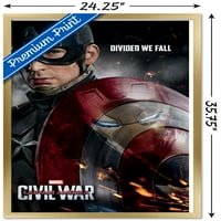 Marvel Cinemat univerzum - Kapetan Amerika - Građanski rat - štit refleksija jedan list zidni poster, 22.375