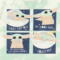Star Wars Baby Yoda Baby Boy Cosplay Hoodie, Set Odjeće Za Majicu I Kratke Hlače, 3 Komada, Veličine 0 3-Mjeseci
