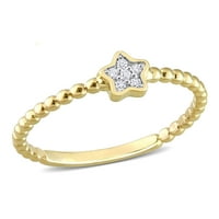 Miabella ženski dijamantski naglasak 14kt prsten sa zvijezdama od žutog zlata