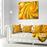 Designart rotirajući Žuti fraktalni cvijet - jastuk za bacanje cvijeća-12x20
