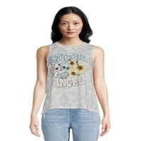 Disney ženska grafička majica sa šavovima i anđelom bez rukava