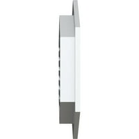 Ekena Millwork 18 W 22 H vertikalni Zabatni otvor: funkcionalan, PVC Zabatni otvor w 1 4 ravni okvir ukrasa