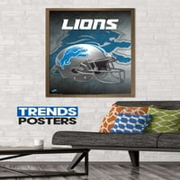 Detroit Lions-Zidni Poster Za Kacige, 22.375 34