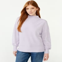 Ženski džemper sa spuštenim ramenima dugih rukava, srednje težine
