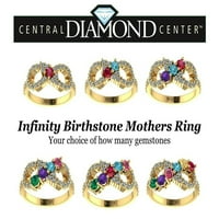 Nana Infinity odrasle majke prsten 1to kamenje ženski majke dan poklon-10k žute veličine Stone 3